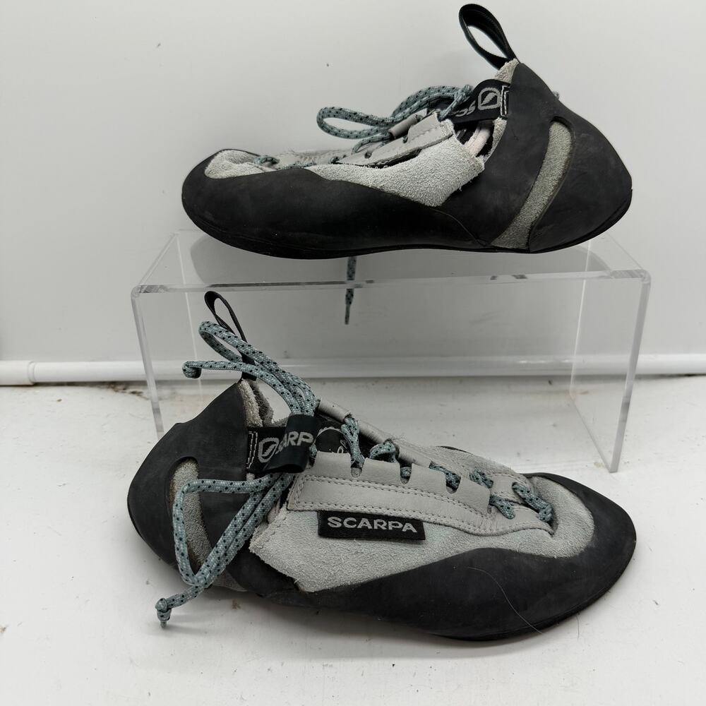 SCARPA Rock Climbing Shoes Womens 37 US 6 Gray Lace Up